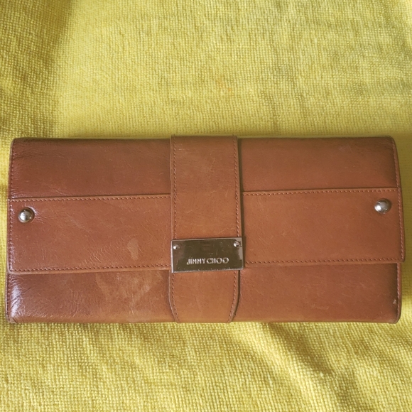 Vintage Leather Jimmy Choo Clutch or Large Wallet - Picture 1 of 11